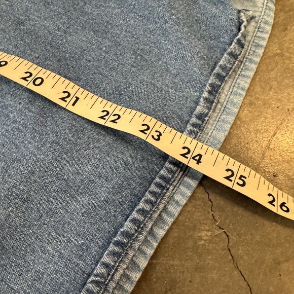 Vintage Y2K Floral Whimsical Patchwork Embroidered Denim Button Up Blouse Medium - Picture 5 of 5